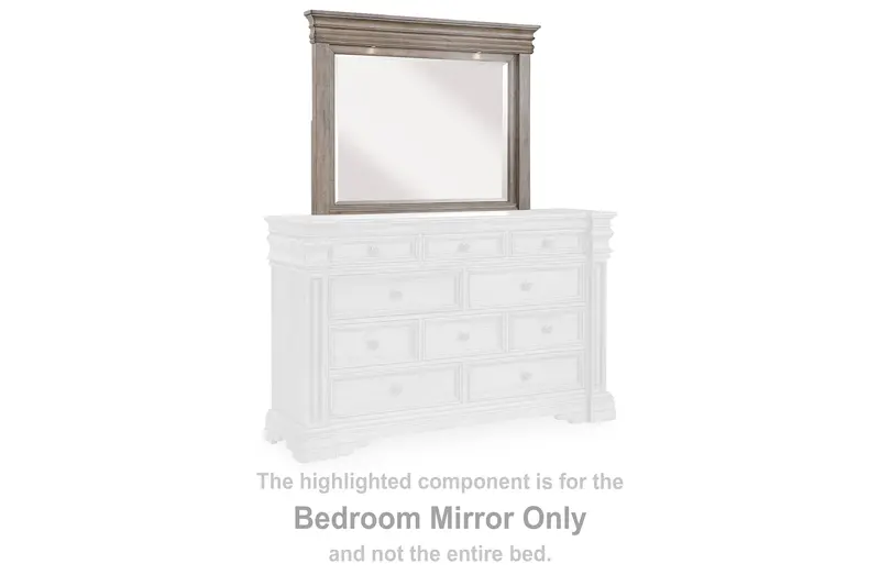Blairhurst Light Grayish-Brown Beveled Bedroom Mirror (Frame Only) 1