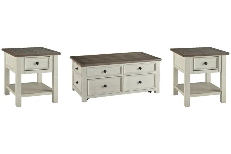 Bolanburg Two-Tone Coffee Table And Matching End Tables 1
