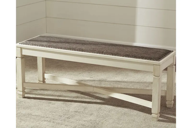 Bolanburg Two-Tone Dining Bench – Contemporary Wood And Metal Design 1
