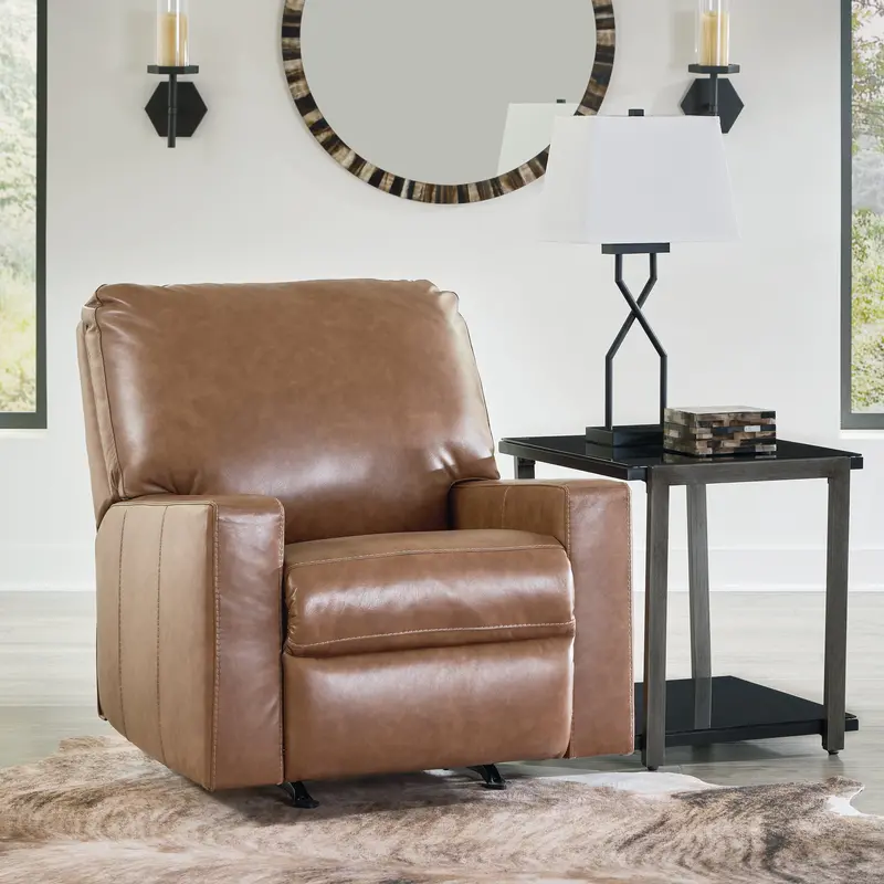 Bolsena Caramel Leather Reclining Armchair 1