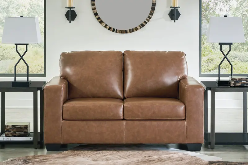 Bolsena Caramel Loveseat – Compact Two-Seater Sofa 1