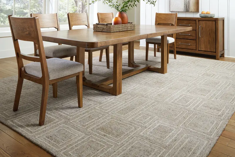Brickburgh Gray, Ivory, And Honey Extra-Large Area Rug 1