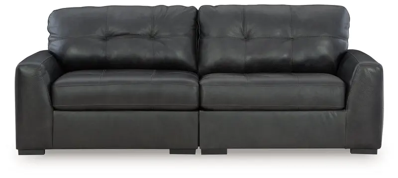 Brindley Pier Fog 2-Section Loveseat Sectional Sofa 1