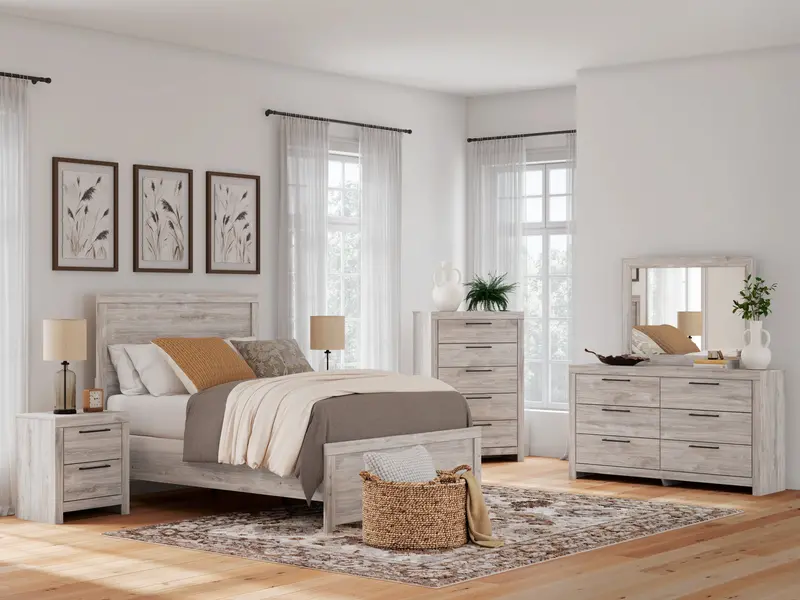 Broachmyn Gray Youth Bedroom Set With Modern Panel Design 1