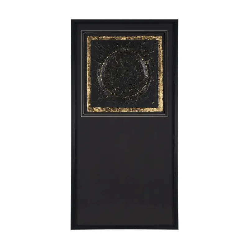 Caldera Black Original Artwork – Handmade Framed Piece Under Glass By Studio M 1