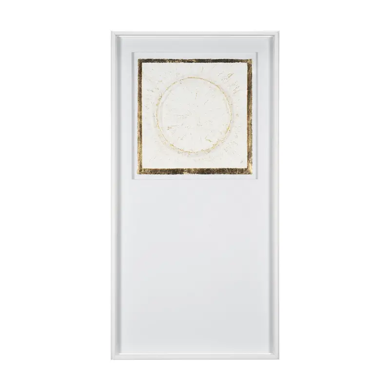 Caldera White Original Artwork – Handcrafted Framed Piece Under Glass By Studio M 1