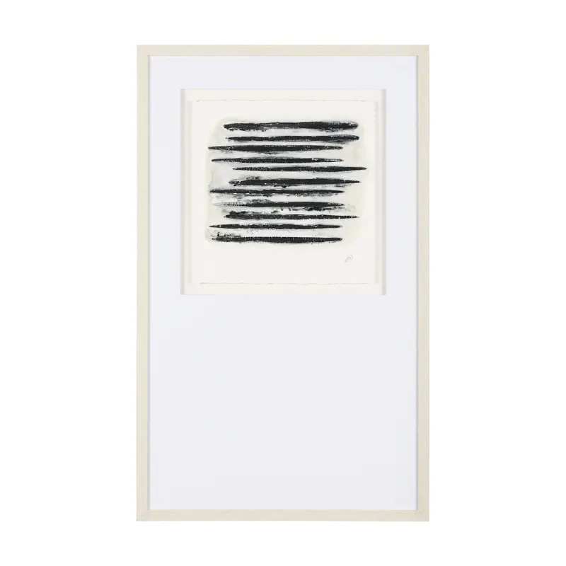 Calm River Flowing Ii – Handmade Framed Artwork Under Glass By Studio M 1