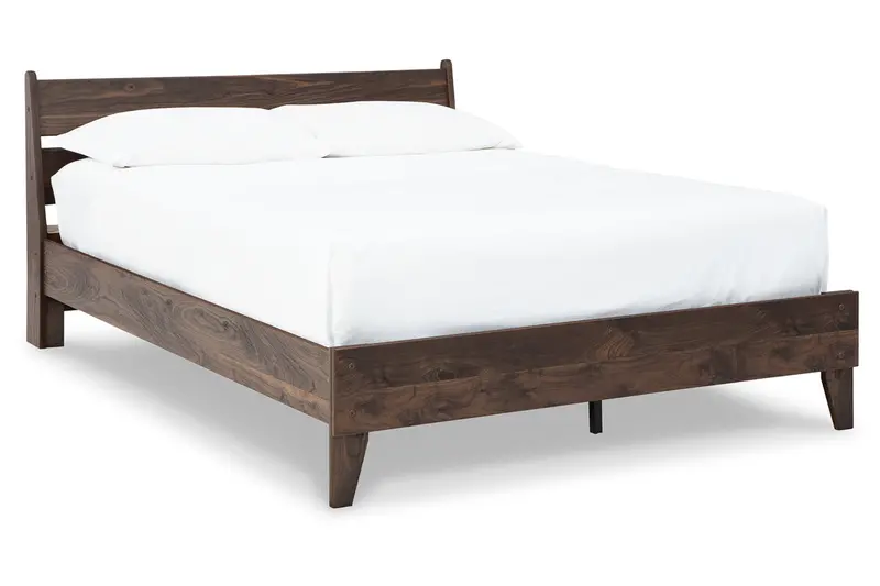 Calverson Mocha Full-Size Platform Bed Frame 1