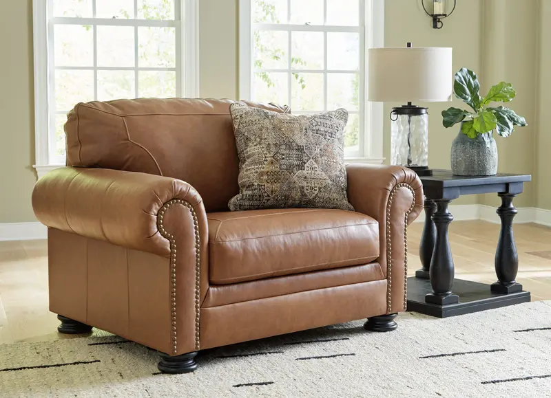 Carianna Caramel Oversized Single-Seat Chair – Deep-Seated Comfort 1