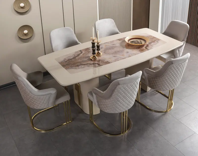 Carlina Ivory 7-Piece Dining Room Set 1