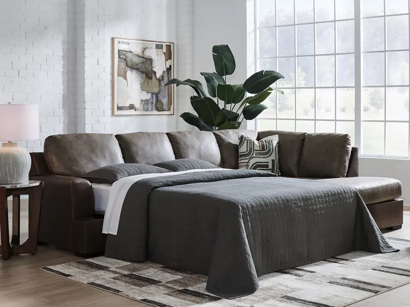 Castille Way Fossil 2-Piece Laf Sleeper Sectional With Chaise 1