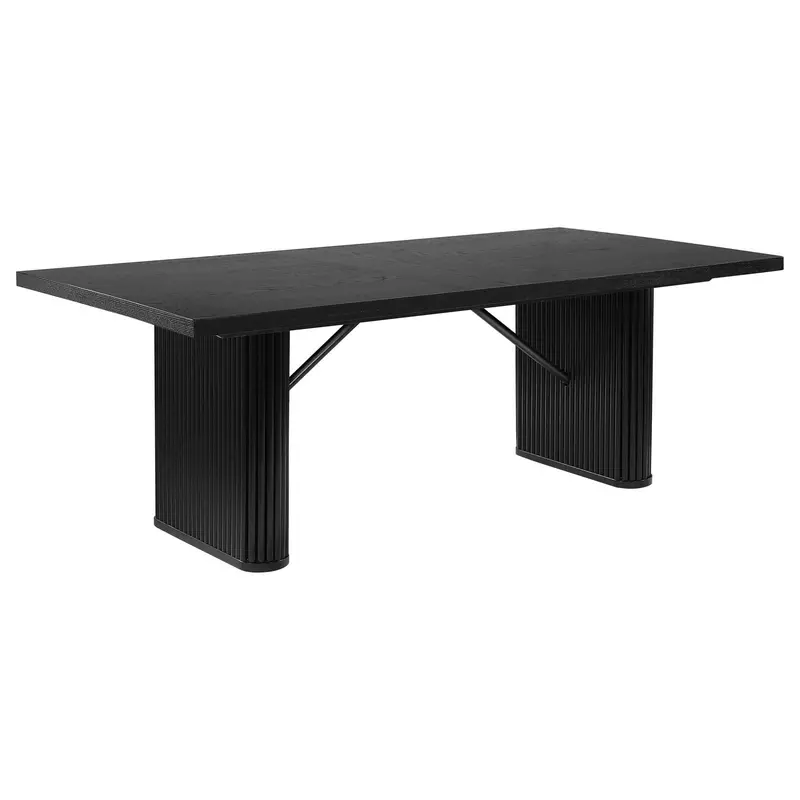 Catherine Black Rectangular Double-Pedestal Dining Table 1