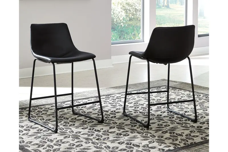Centiar Black Counter Height Barstools (Set Of 2) 1