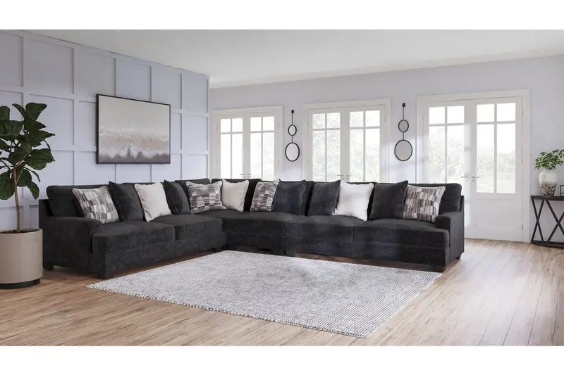 Charcoal 4-Piece Sectional Sofa – Lavernett Modern Seating 1