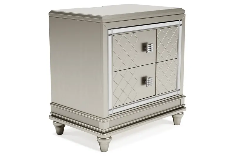 Chevanna Platinum-Finished Nightstand 1