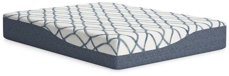Chime Elite 2.0 Full Mattress – 12-Inch White & Blue Hybrid Foam Support 1
