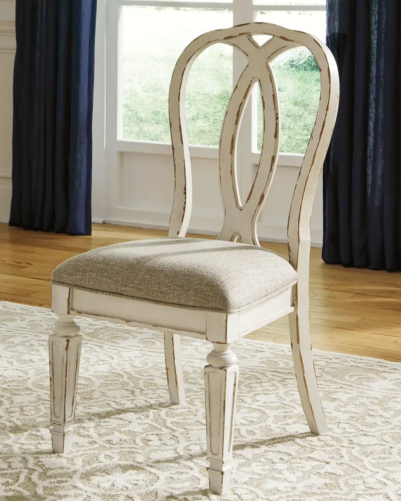 Chipped White Dining Chairs (Set Of 2) – Realyn 1