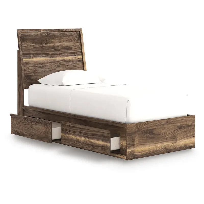 Chirason Brown Twin Panel Bed With Under-Bed Storage Solutions 1