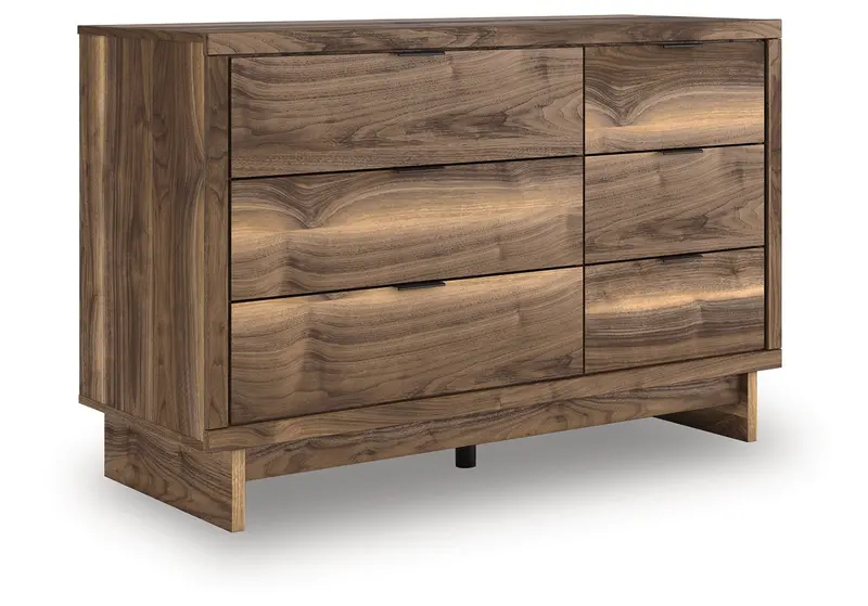 Chirason Brown Wood-Grain Dresser With Ample Storage Capacity 1