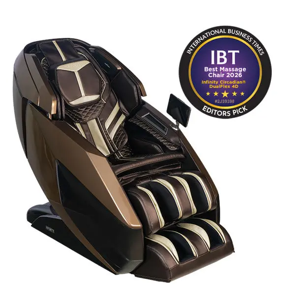 Circadian 4D Dualflex Massage Chair In Brown & Dark Brown 1