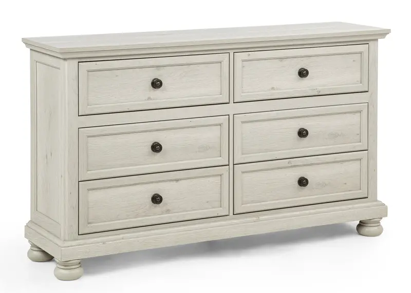 Claribelle White 6-Drawer Dresser 1