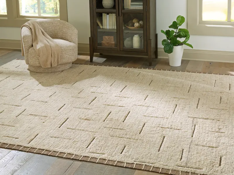 Clayman Oversized Beige And Brown Area Rug – Extra Large Floor Covering 1