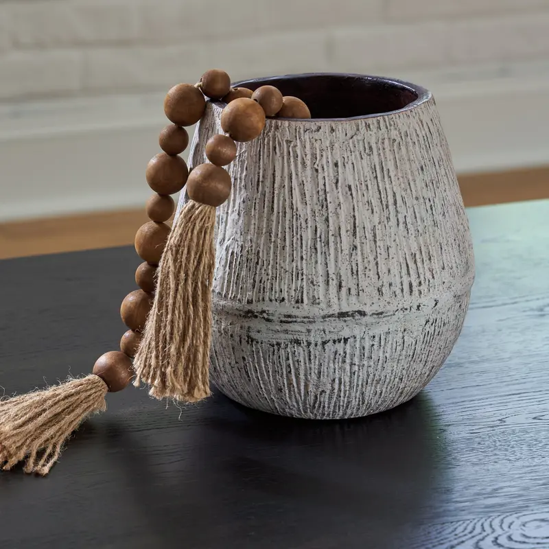 Claymount Distressed Brown Ceramic Table Vase 1