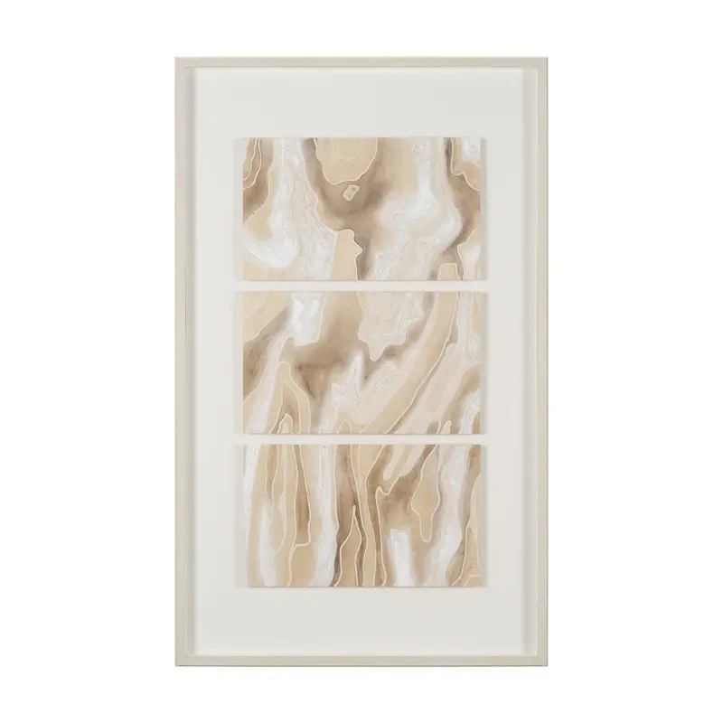 Coastal Topography – Handmade Original Matted Framed Artwork By Mercana Studio 1