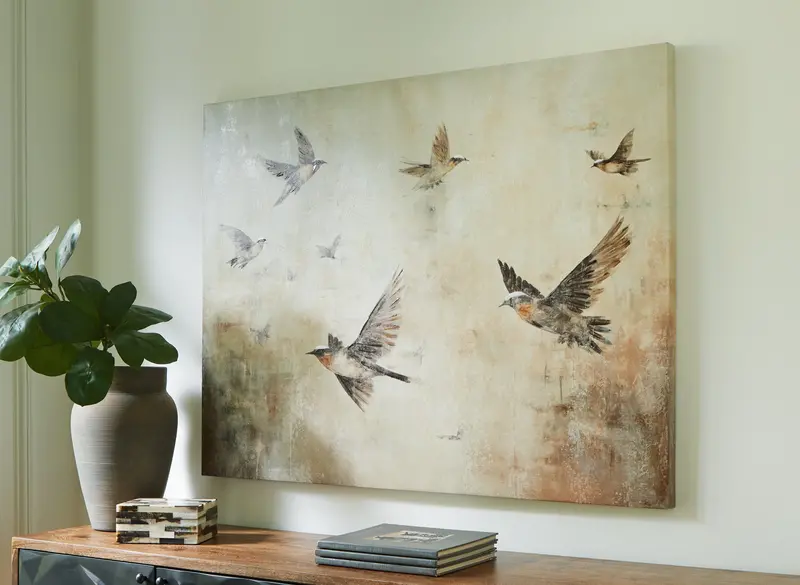 Collmund Abstract Gray And Brown Wall Art Print 1
