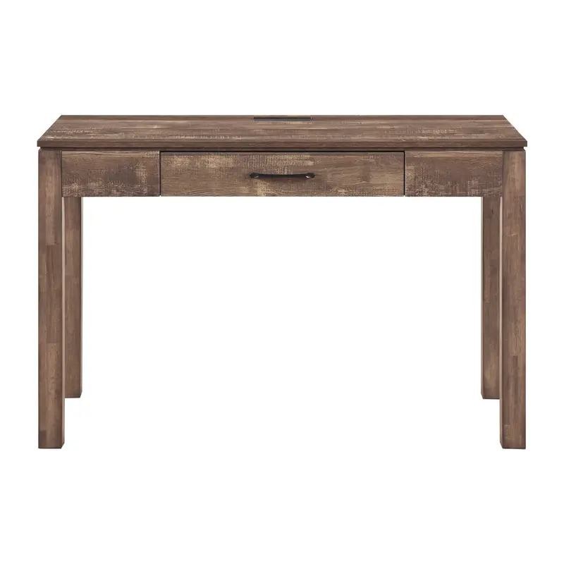 Corbin Brown Finish Writing Desk With Cable Management 1
