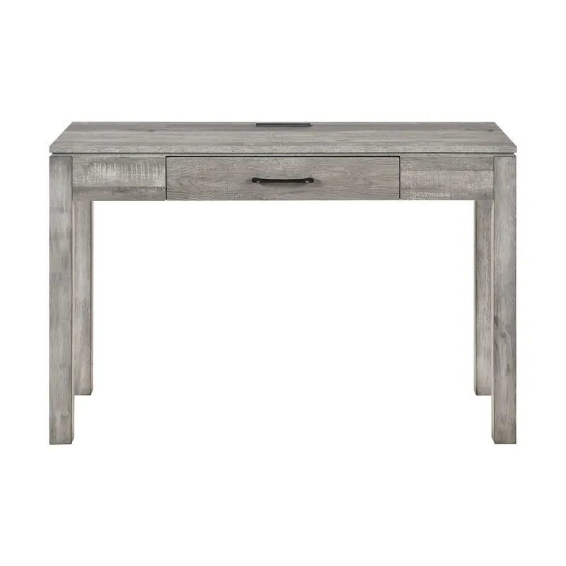 Corbin Gray Solid Wood Writing Desk 1