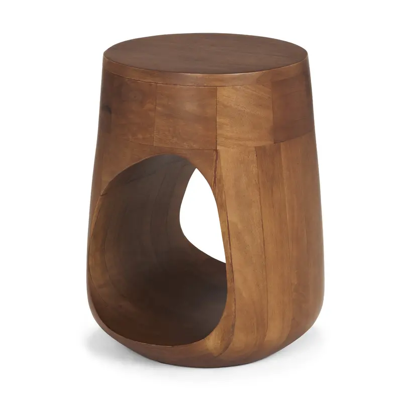 Cove Side Table – Mid-Brown Sculptural Open-Frame Design For Contemporary Spaces 1