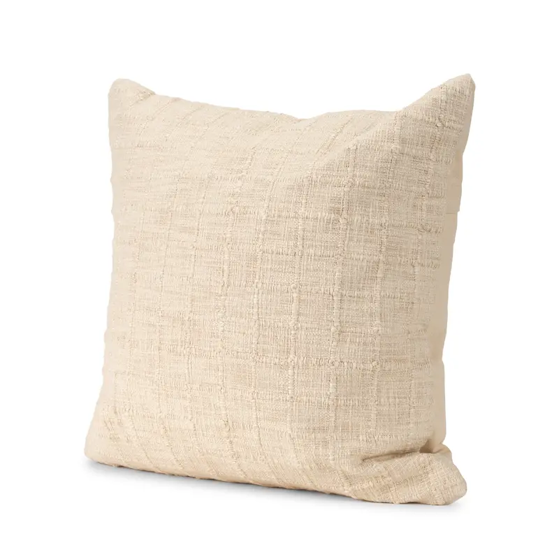 Cream Checker-Textured Square Pillow Cover – Jacory Design 1