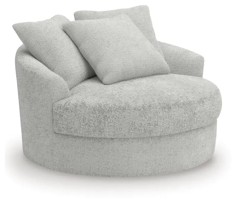 Cuddle Plush Arctic Oversized Swivel Accent Chair 1