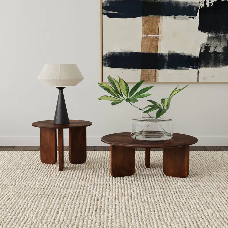 Dale Brown Solid Wood Coffee Table And End Table Set – 2-Piece 1