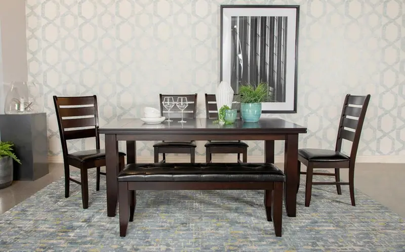 Dalila Cappuccino-And-Black 6-Piece Dining Collection 1