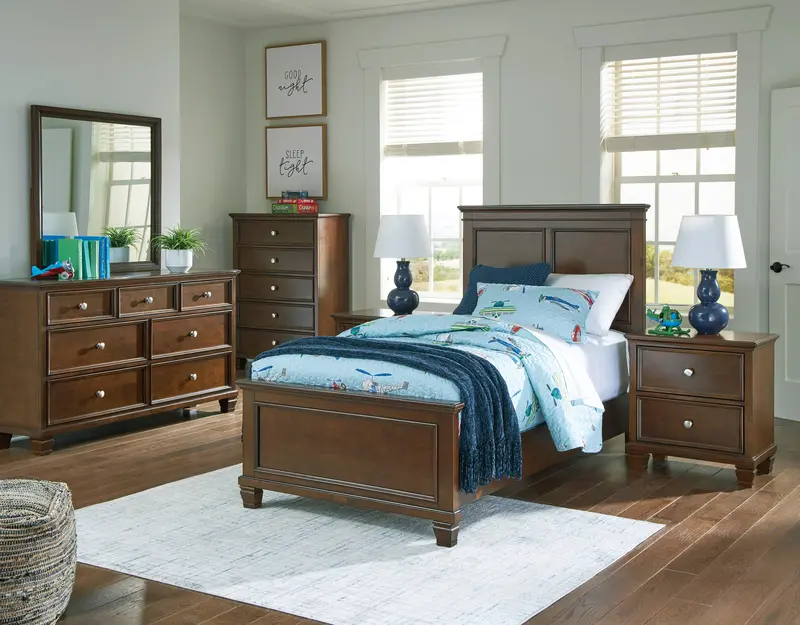 Danabrin Brown Youth Bedroom Set – Panel Style 1