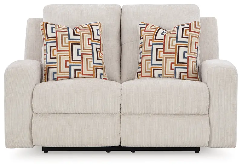 Danum Stone Reclining Loveseat – Dual-Position Fabric Seating 1