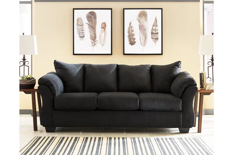 Darcy Modern Black Upholstered Sofa – Sleek Contemporary Design 1