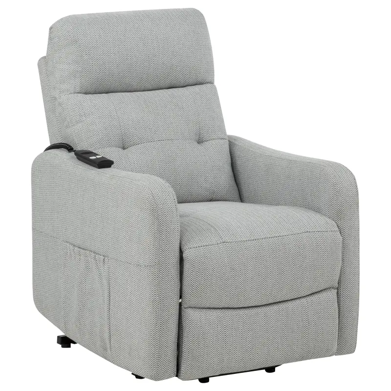 Dayes Light Gray Motorized Lift Recliner Chair – Supportive & Stylish 1