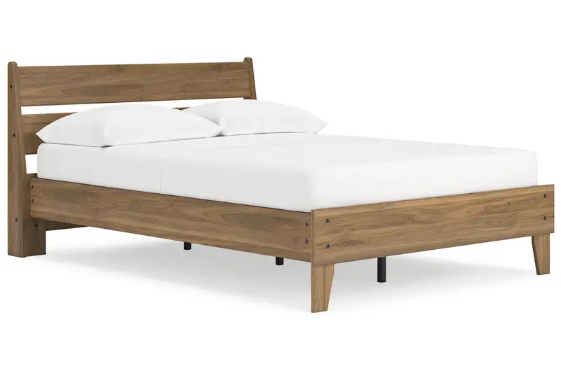 Deanlow Honey Full Platform Bed Frame 1