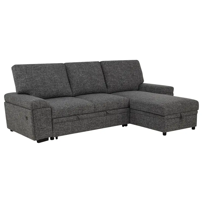 Demko Granite Modular Sleeper Sectional With Built-In Speakers And Storage Chaise 1