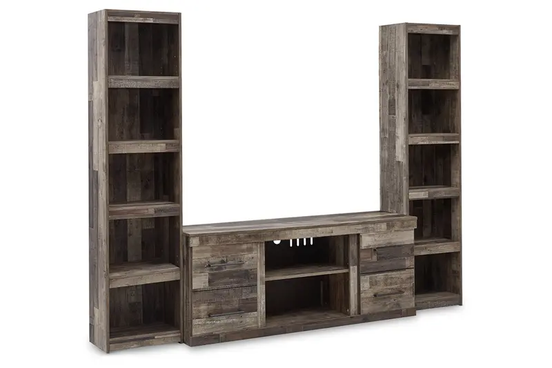 Derekson Multi-Gray 3-Piece Wall-Mounted Entertainment Unit 1