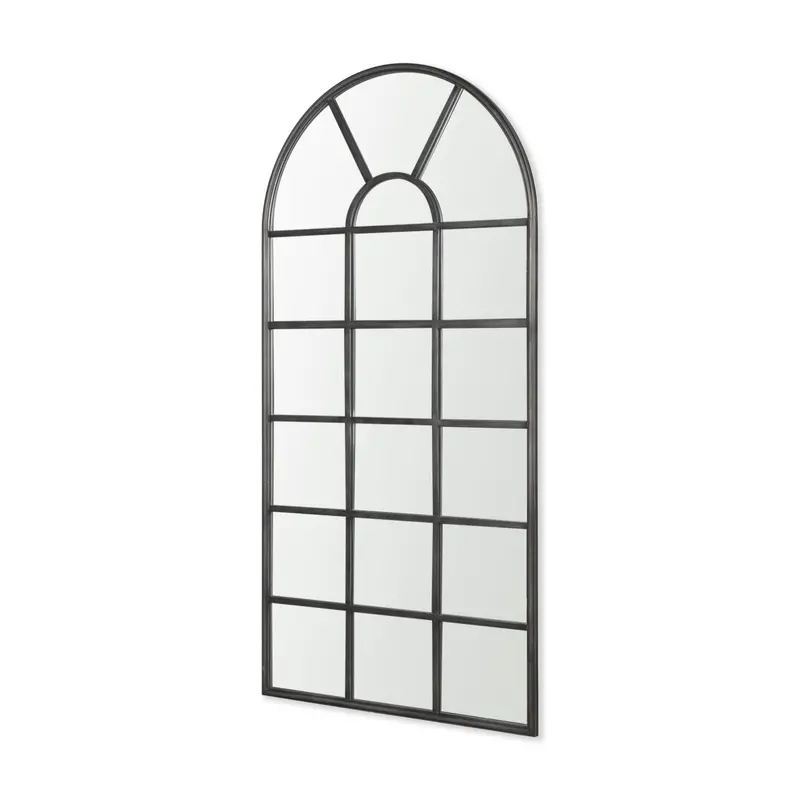 Dionne Slim Black Iron Wall Mirror (31.9"L X 1.1"W X 63"H) 1