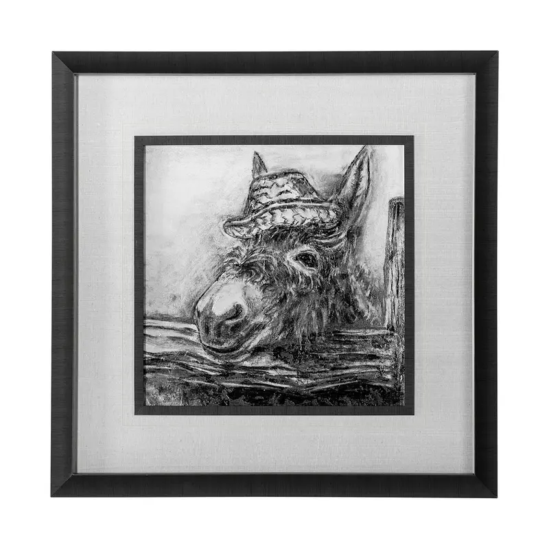 Donkey I Framed Art Print By Mercana Studio – Matted & Glass-Encased 1