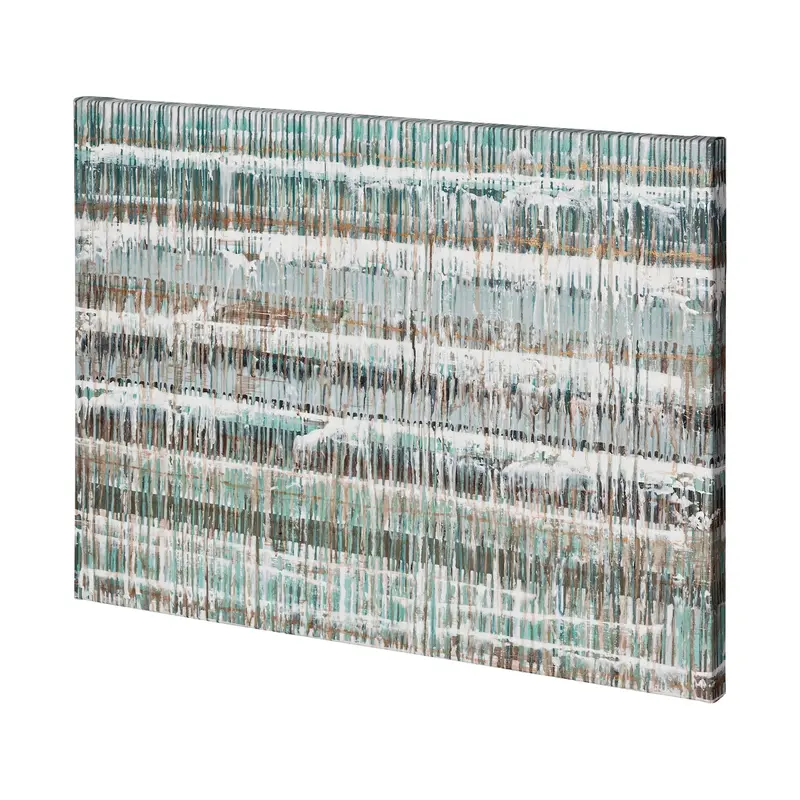 'Drip Test 2' Hand-Embellished Textured Canvas Art Print By Mercana Studio 1
