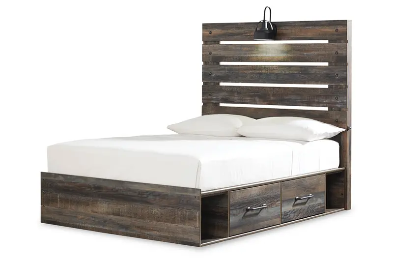 Drystan Multi-Full Led Platform Bed With 2-Drawer Under-Bed Storage 1