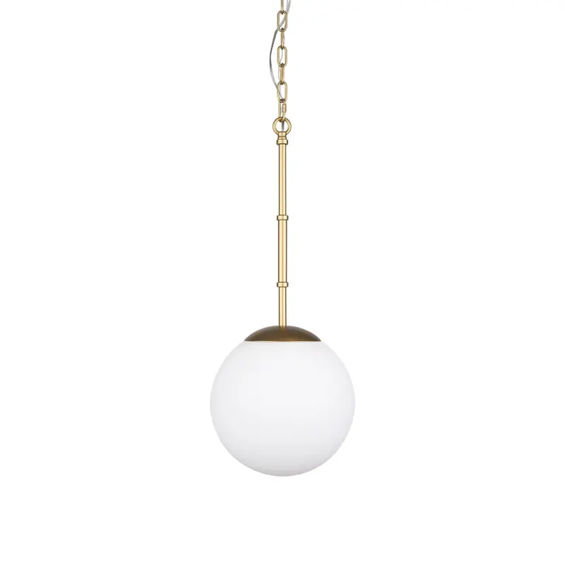 Edie Pendant Light – Brushed Gold Finish With Frosted Glass Globe 1