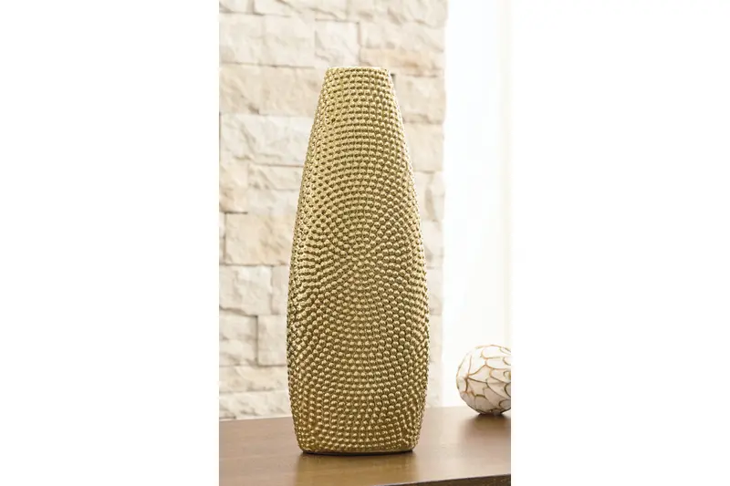 Efim Metallic Gold-Finished Accent Vase 1