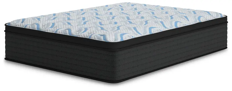 Elite Springs Plush Gray-And-Blue Full Hybrid Mattress 1
